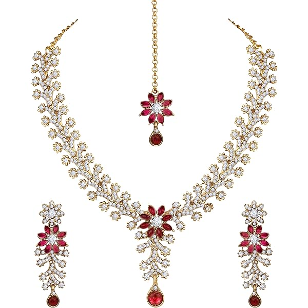 Buy Atasi International Baby Pink Color Rose Gold Plated Diamond